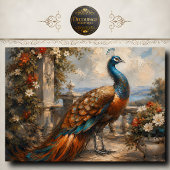 Rustic Peacock Terrace Decoupage 薄葉紙