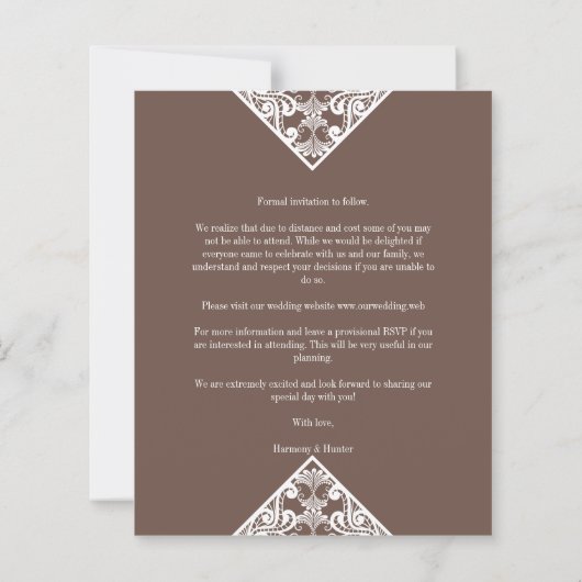 Rustic Pet Photo Lace Effect Whimsical Typography (裏面)