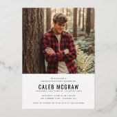 Rustic PhotoPop Graduation 箔招待状 (裏面)