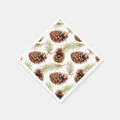 Rustic Pine Cone  スタンダードカクテルナプキン (角)