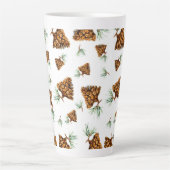 Rustic Pine Cone Forest Mug – Nature-Inspired Desi カフェラテマグ (正面)