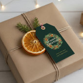 Rustic Pine Dried Orange Wreath Green Holiday ギフトタグ