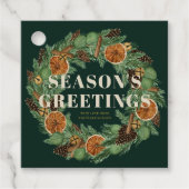 Rustic Pine Dried Orange Wreath Green Holiday フェイバータグ (正面)