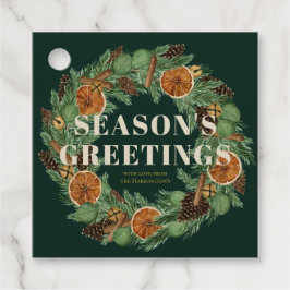 Rustic Pine Dried Orange Wreath Green Holiday フェイバータグ