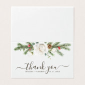 Rustic Pine Greenery Boho Wedding Folded Thank You (外部フラット)