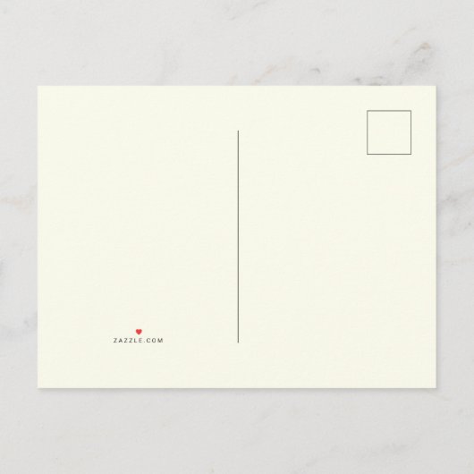 Rustic Pine Tree Boho Ivory Wedding 案内ポストカード (裏面)