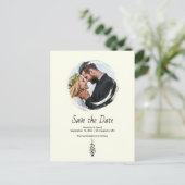 Rustic Pine Tree Boho Ivory Wedding 案内ポストカード (スタンド正面)