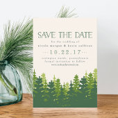 Rustic Pine Trees Wedding セーブザデート