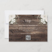 Rustic Pine Winter Wedding QR Code RSVP Card (正面)