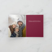 Rustic Pine Wreath Christmas シーズンカード (内部)