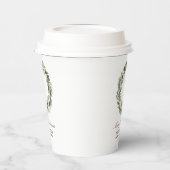 Rustic Pine Wreath Christmas 紙コップ (左)