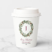 Rustic Pine Wreath Christmas 紙コップ (裏面)