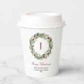 Rustic Pine Wreath Christmas 紙コップ (正面)