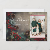 Rustic Pinecone Christmas Card  シーズンカード (正面)