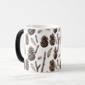 Rustic Pinecone Color Morphing Mug – Farmhouse モーフィングマグカップ (正面左)