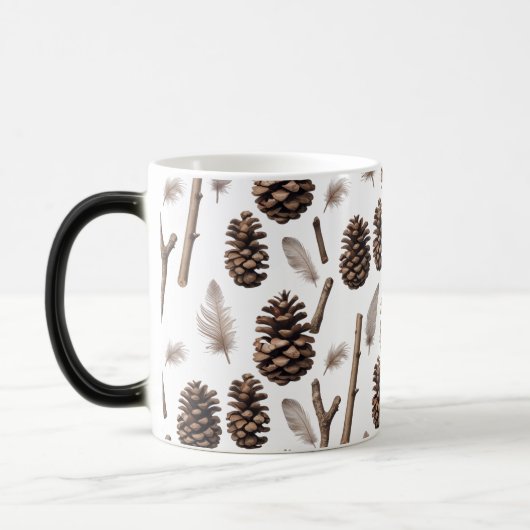 Rustic Pinecone Color Morphing Mug – Farmhouse モーフィングマグカップ (左)