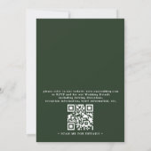 Rustic Pinecone Country Elegant QR Code Wedding 招待状 (裏面)