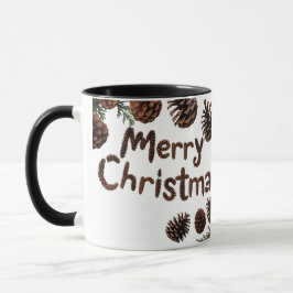 Rustic Pinecone Merry Christmas Combo Mug マグカップ