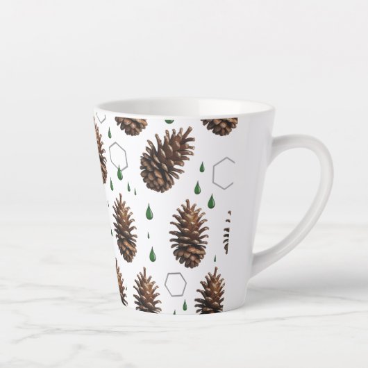 Rustic Pinecone Small Latte Mug | Woodland Holiday カフェラテマグ (右)