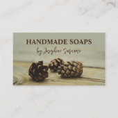 Rustic Pinecones Nature Photo Handmade Soap Maker 名刺 (正面)