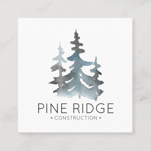 Rustic Pines | スクエア ビジネスカード (正面)