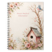 Rustic Pink Birdhouse 医療情報｜ ノートブック (正面)