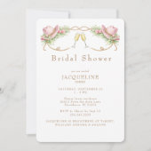 Rustic Pink Cowboy Hat Rustic Bridal Shower 招待状 (正面)