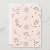 Rustic Pink Cowgirl Baby Shower Save The Date Card 招待状 (裏面)