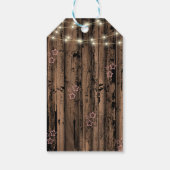 Rustic Pink Cowgirl Hat Baby Shower  ギフトタグ (裏面)