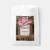 Rustic Pink Cowgirl Hat Baby Shower  フェイバーバッグ (正面)