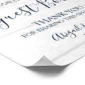 Rustic Pink Floral Spring Wedding Guest Book Sign ポスター (角)