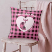 Rustic Pink Plaid Cute Fox Baby クッション