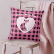 Rustic Pink Plaid Cute Fox Baby