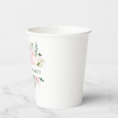 Rustic Pink Rose ペア名入り ウェディング ペーパーカップ (左)