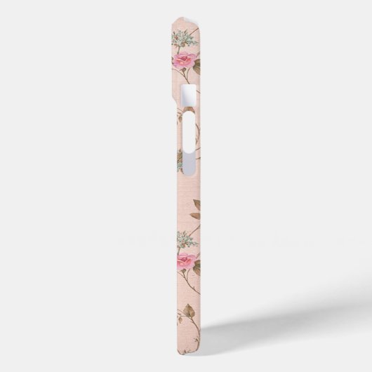 Rustic Pink Rose Custom iPhone 15 Case Case-Mate iPhoneケース (裏面 / 左)