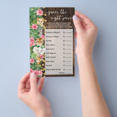 Rustic Pink Safari Guess Right Price Shower Game チラシ (ハンドル)