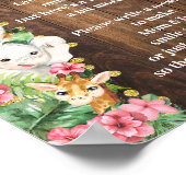 Rustic Pink Safari Late Night Diapers Shower Game ポスター (角)