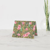 Rustic Pink Safari Shower Thank You Folded Card サンキューカード (裏面)