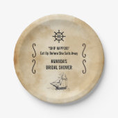 Rustic Pirate Bridal Shower & Bachelorette Party ペーパープレート (正面)