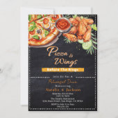 Rustic Pizza & Wings Before The Rings Rehearsal 招待状 (正面)