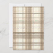 Rustic Plaid Horseshoe Pony Baby Shower 招待状 (裏面)