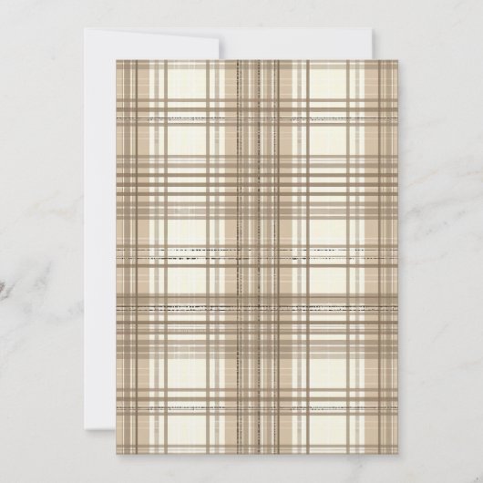 Rustic Plaid Horseshoe Pony Baby Shower 招待状 (裏面)