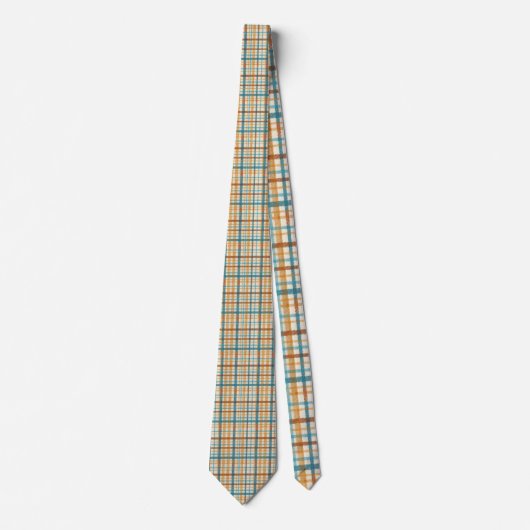 Rustic Plaid Pattern Necktie Tie ネクタイ (正面)