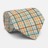 Rustic Plaid Pattern Necktie Tie ネクタイ (ロール)