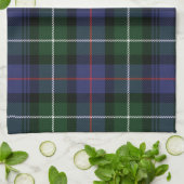 Rustic Plaid Purple and Green Tartan キッチンタオル (折り畳み)