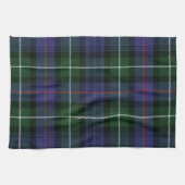 Rustic Plaid Purple and Green Tartan キッチンタオル (横)