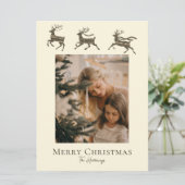 Rustic Plaid Santa’s Reindeer Holiday Card シーズンカード (スタンド正面)