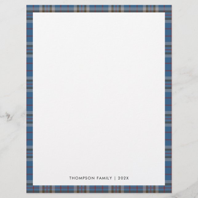 Rustic Plaid Tartan Elegant レターヘッド (正面)