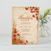 Rustic Poppy Thanksgiving Celebration 招待状 (スタンド正面)