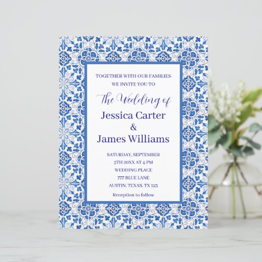 Rustic Portuguese Tiles Mediterranean Wedding (スタンド正面)